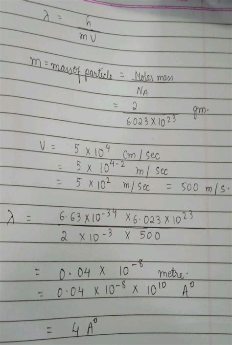 If The Velocity Of Hydrogen Molecule Is 5 Xx 10 4 Cm Sec 1 Then