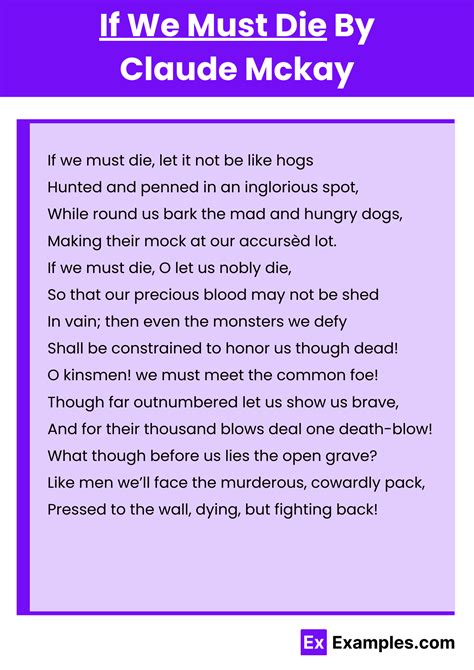 If We Must Die sonnet exercise - Google Docs