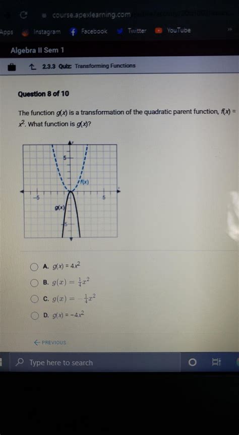 If function g(x) = x2 + 2 is a transformation of the ... - Brainly