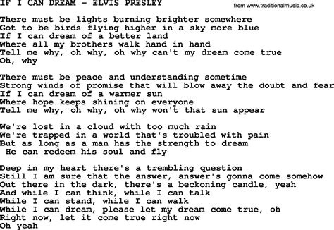 If i can dream lyrics. Things To Know About If i can dream lyrics. 
