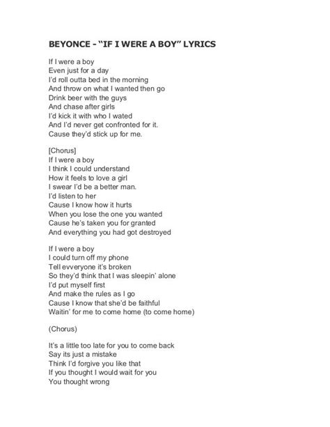 If i were a boy lyrics. Things To Know About If i were a boy lyrics. 
