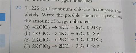 If potassium chlorate is 80 Chemistry Questions - Toppr