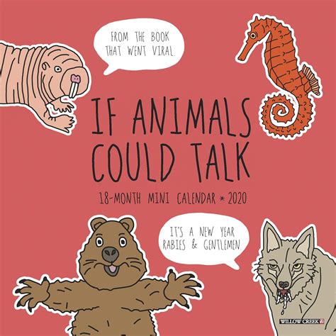 Full Download If Animals Could Talk 2020 Wall Calendar By Carla Butwin