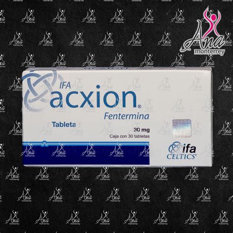 Acxion es una marca comercial que contiene en su composición el siguiente principio activo: Fentermina, hidrocloruro de fentermina (Muy inseguro. Contraindicado.Uso de una alternativa o cese de la lactancia. Lea el comentario.) Para una mayor información (farmacocinética, referencias, etc) pinche sobre el nombre del principio activo.. 