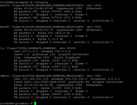 Ifconfig proxmox.  Adjust the parameters based on your specific configurations and ...