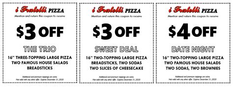 Ifratelli coupon code. Address: i Fratelli Pizza Frisco. 6363 Dallas Pkwy Ste 208. Frisco , Texas 75034. Phone 214-436-4070. Hours: Sunday – Thursday: 11am – 9pm. 