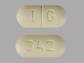 Pill Imprint I G 342 This yellow capsule-shape pill with imp