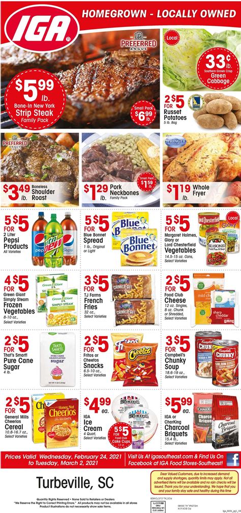 Iga weekly ad walterboro sc. 1. Shop. View products in the online store, weekly ad or by searching. Add your groceries to your list. 2. Checkout. Login or Create an Account. Choose the time you want to receive your order and confirm your payment. 3. 