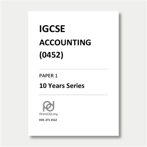 Igcse edexcel accounting.  Complete CIE (0452) Accounting IGCSE Past P...