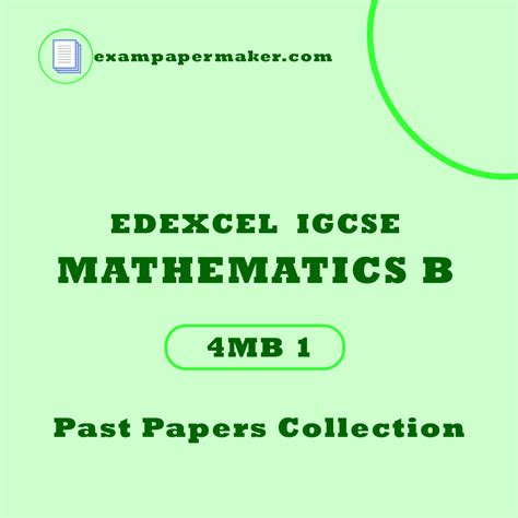 Igcse international mathematics past papers.  Edexcel Mathematics A IGC...
