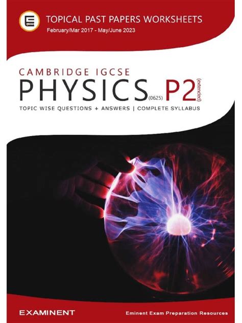 Igcse physics topical questions. 2.  Cambridge (CIE) IGCSE Physics exa...