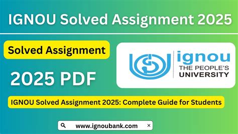 Ignou Of Solved Answer Assignment