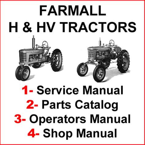 Ih farmall h hv tractor service parts catalog owners manual 4 manuals. - Manual celular alcatel one touch 4010a.