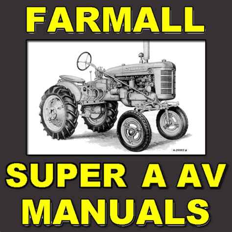 Ih farmall super a super av tractor parts catalog tc 39 manual download. - Manuale del trattore john deere 4100.