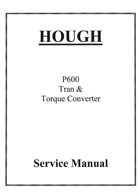 Ih hough p600 transmission and torque converter service repair manual. - Taguchi techniques for quality engineering phillip j ross.