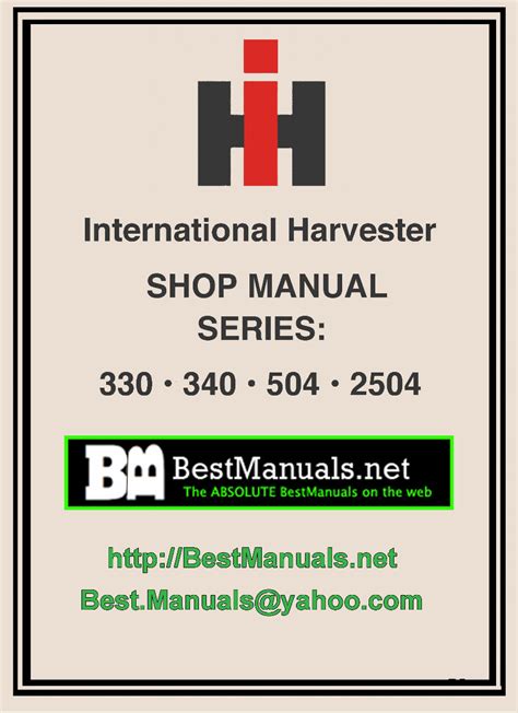Ih international harvester farmall 504 tractor workshop service repair manual. - Ford fiesta finesse 2004 service manual.