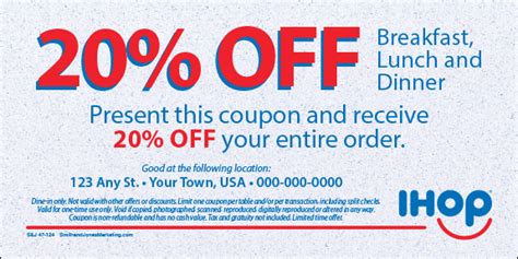 Ihop 20 percent off coupons. 20% Off Sitewide. coupon code. Temu. 30% Off orders $39+ for New Customers. Shutterfly. Enjoy 40% off your order when you spend $29+ coupon code. Popular Categories. 