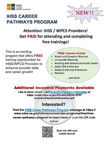 Ihss career pathways incentives. A sub dedicated for In Home Support Services. IHSS is a Human Services Department program in California, designed to help low-income elderly and people of any age living with a disability remain living safely and independently in their own home. IHSS is an alternative to out-of-home care. Clients of the program select their own caregiver. 