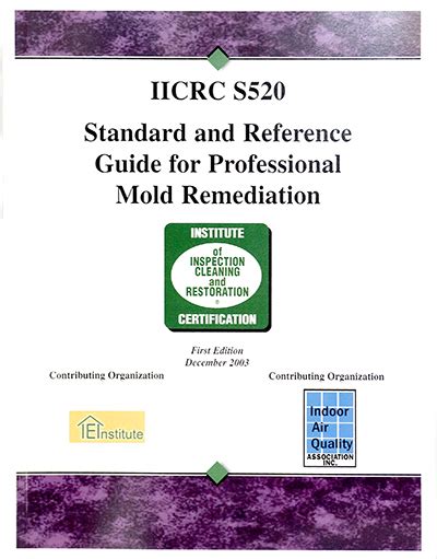 Iicrc s520 standard reference guide mold. - Sumario del crimen ediciones del drac completa.