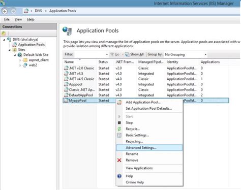 Iis application pool authentication. 5, IIS 8, IIS 8. .  Create an application p...