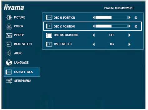 Iiyama monitor menu button.  Also, the button can be used to return previous menu and turn...