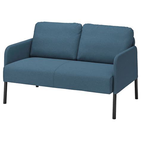 Ikea 2 seater couch. GLOSTAD 2-seat sofa, Knisa medium blue. £150. (212) 0% APR Interest-free credit from £99, T&Cs apply. 10 10 year guarantee. Firm. 