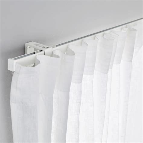 IKEA VIDGA curtain railing series is a flexible system with an easy click installation feature. Choose to mount rails on the wall, a corner or the ceiling.