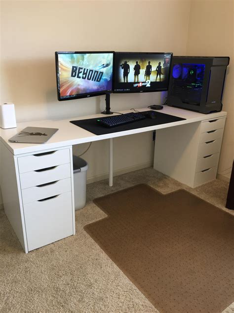 Ikea diy gaming desk. DIY Computer Desk advice. edit i'm sorry, apparently my IKEA searching skills are horrendous. you guys have provided IKEA links to desks that I'm looking for for ~$50, but when I was searching I could only find them for ~$200. I appreciate it greatly and apologize for wasting your time for clicking this link. I just want a plain computer desk. 