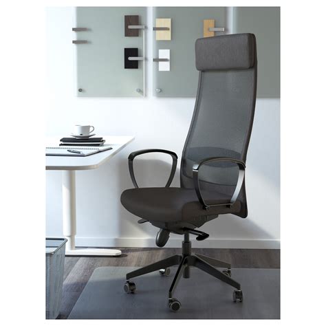 Ikea markus. Sold out online. This ergonomic office chair keeps you comfy and focused with features like a manually adjustable tilt tension, and head-/armrests to help relax the muscles in your neck and back. 10 year guarantee. Article number 702.611.50. Product details. Measurements. 