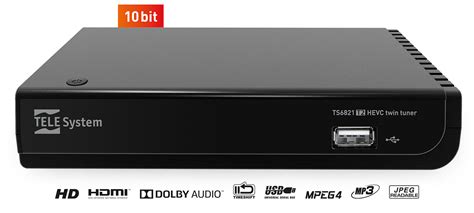 Il decoder che registra i canali TV: TS6821 T2HEVC twin tuner