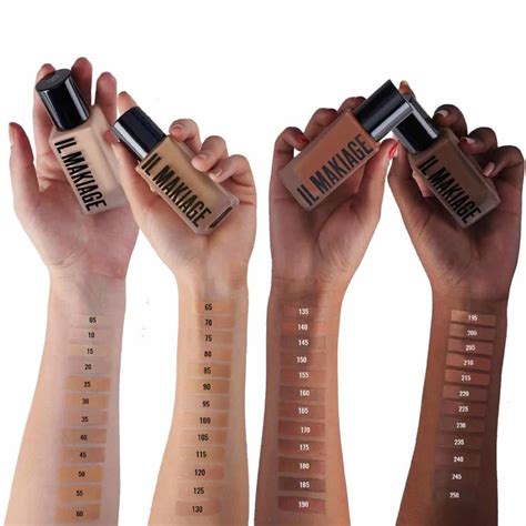 Il makiage foundation shades. IL Makiage - Achieve the Perfect Look with 'Woke Up Like This' Flawless Base Foundation, 30ml (1 fl. oz) - Shade 60 1 offer from $56.99 Milk Makeup The Icons Set - Includes Matte Bronzer in Baked (Bronze) and Hydro Grip Primer (Mini Size) - Vegan, Cruelty Free 