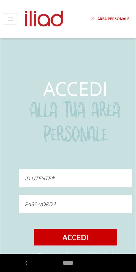 Iliad area personale telefono.  Indispensabile per una gestione pratica dell...
