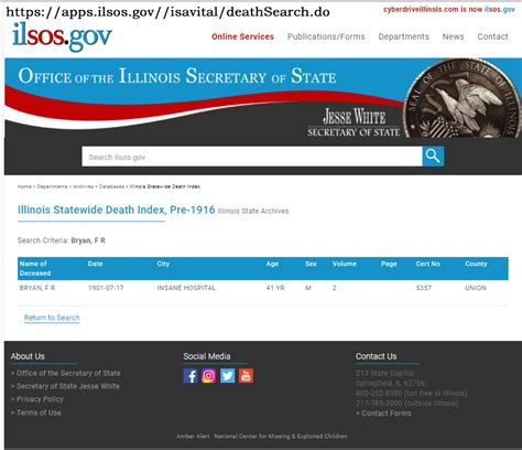 Illinois Statewide Death Index (Pre-1916) Data Entry