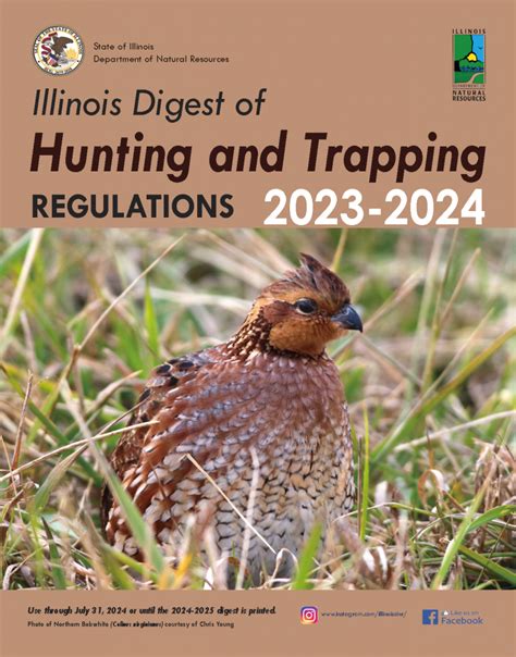 Illinois dnr hunting digest. August 1, 2019. 2019-2020 Illinois Hunting and Trapping Digest. By Kathy Andrews Wright. The 2019-2020 Illinois Hunting and Trapping Digest will hit the streets this … 