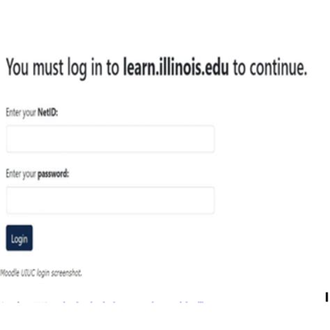 Illinois moodle. Login with your Learn@Illinois Username and Password. Moodle-Only Login. This option is for guest access, and for users who do not have a University of Illinois (UIUC, UIC, UIS) email account. If you are not an Illinois student or faculty member, you should use this login option. Examples of users who might use this option include instructors ... 