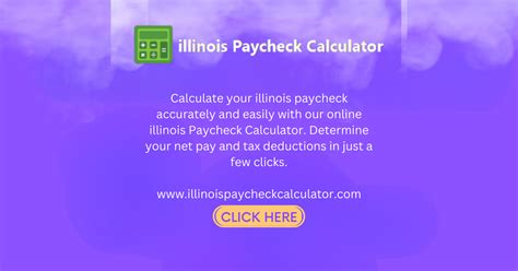 Illinois paycheck calc. Deductions from salary and wages. Use our PAYE calculator to work out salary and wage deductions. Employers and employees can use this calculator to work out how much PAYE should be withheld from wages. It's useful for weekly, fortnightly, four weekly or monthly pays, but it will not allow for: holiday pay that is paid as a lump sum. 