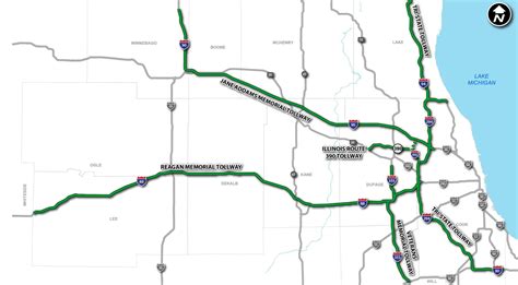 Find maps of the Illinois Tollway system, including the Central 