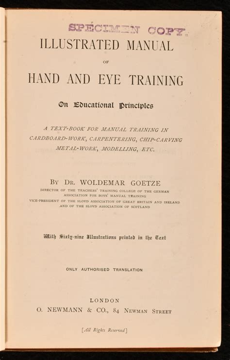 Illustrated manual of hand and eye training by woldemar goetze. - 2008 cadillac cts bedienungsanleitung ohne zusatzmaterial.