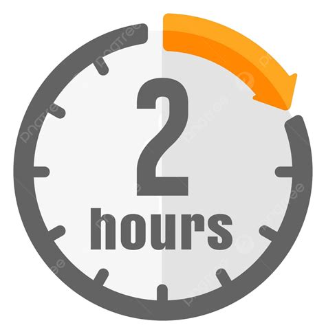 Illustration Of A Vector Icon For Timer Or Clock Set To 2 Hours Vector