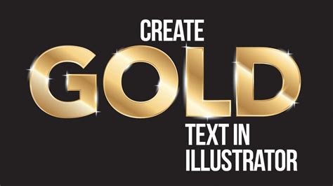 Illustrator Tutorial How to create golden gradient text or object in