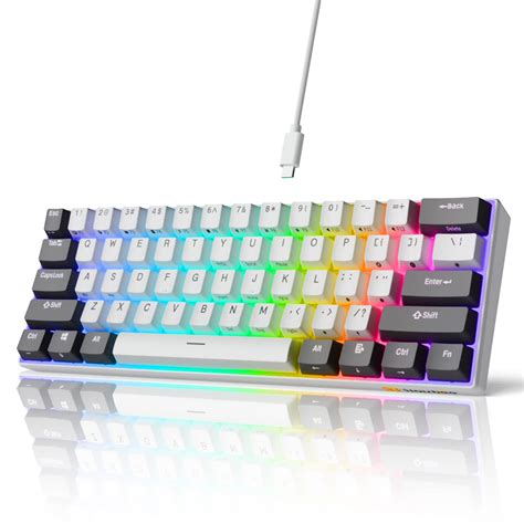 iLovBee i61 Mechanical Keyboard 60 Percent, Wired Hot Swappable Compact RGB Gaming Keyboard, 61 Keys Mini Keyboard with Red Switch for PC/Mac Gamer, Software Supported, Grey-White. 4.5 out of 5 stars 222. $29.99 $ 29. 99. Typical: $31.99 $31.99. 10% coupon applied at checkout Save 10% Details. FREE delivery Thu, Jul 27 . More Buying …. 