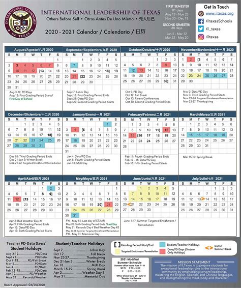 Iltexas calendar 2023. Beginning in the 2023-2024 school year, MUN became an official ILTexas course at the high school level and remains part of students' enrichment at the middle school level. MUN aligns directly with the ILTexas mission: to prepare students for exceptional leadership roles in the international community. 
