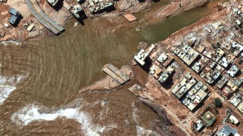 Imágenes satelitales muestran el antes y el después de las mortales inundaciones en Libia