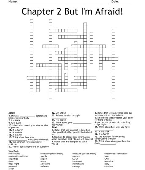 The Crossword Solver found 30 answers to "Not scared (8)", 8 letters crossword clue. The Crossword Solver finds answers to classic crosswords and cryptic crossword puzzles. Enter the length or pattern for better results. Click the answer to find similar crossword clues . Enter a Crossword Clue.. 