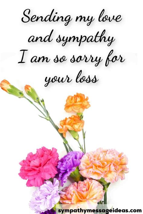 Im sorry for your loss. Words of Sympathy for the Tragic Loss of a Spouse or Partner. Losing your life partner is one of the hardest things anyone can experience. Saying you’re sorry for their loss likely doesn’t cover the wide range of feelings they must be going through. Offering one of these messages below won’t take away the pain, but it shows you’re ... 