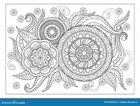 Image For Adult Coloring Page Stock Vector Illustration 69439102