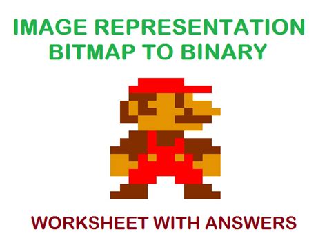 Image Representation Bitmap Binary worksheet with answers