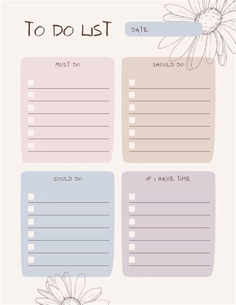 Image Result For To Do List To Do Lists Printable Planner Planner Pages