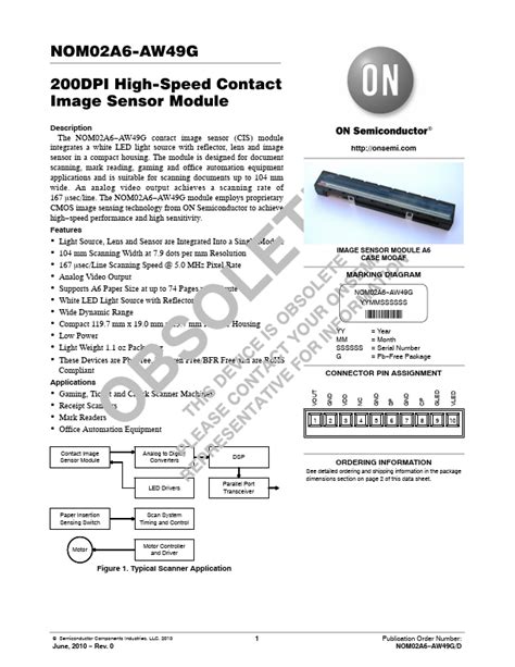 Image Sensor Modules NOM02A6-AW49G - Onsemi