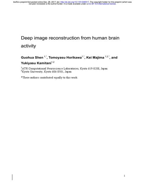 Image reconstruction dataset.  How to use this Shen, Horikawa, Majima,...